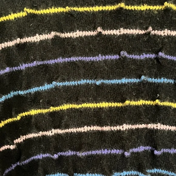 Arty & Unique Spiky Stripy Colorful Crew Neck Sweater Pretty Snake Brand size XL - Picture 4 of 6